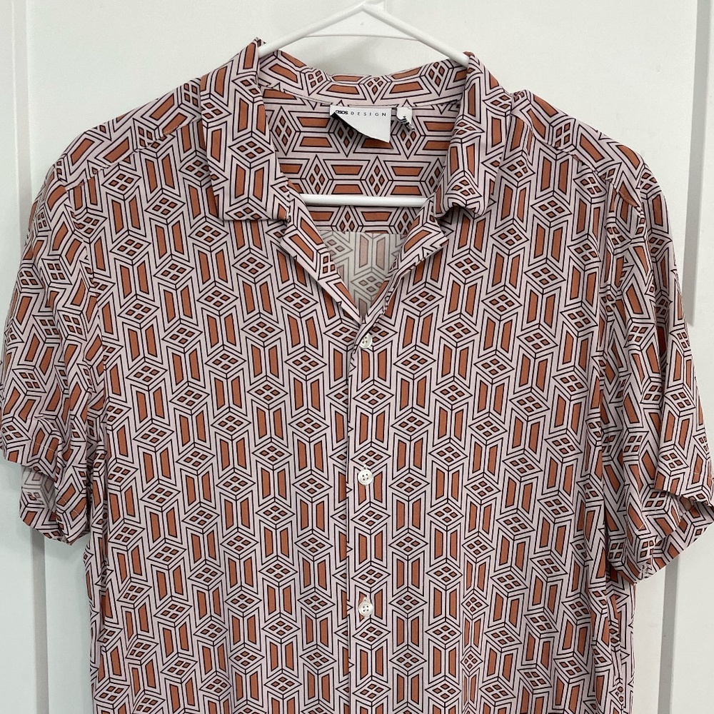 ASOS Camp Collar Short-Sleeve Shirt *NEVER WORN*